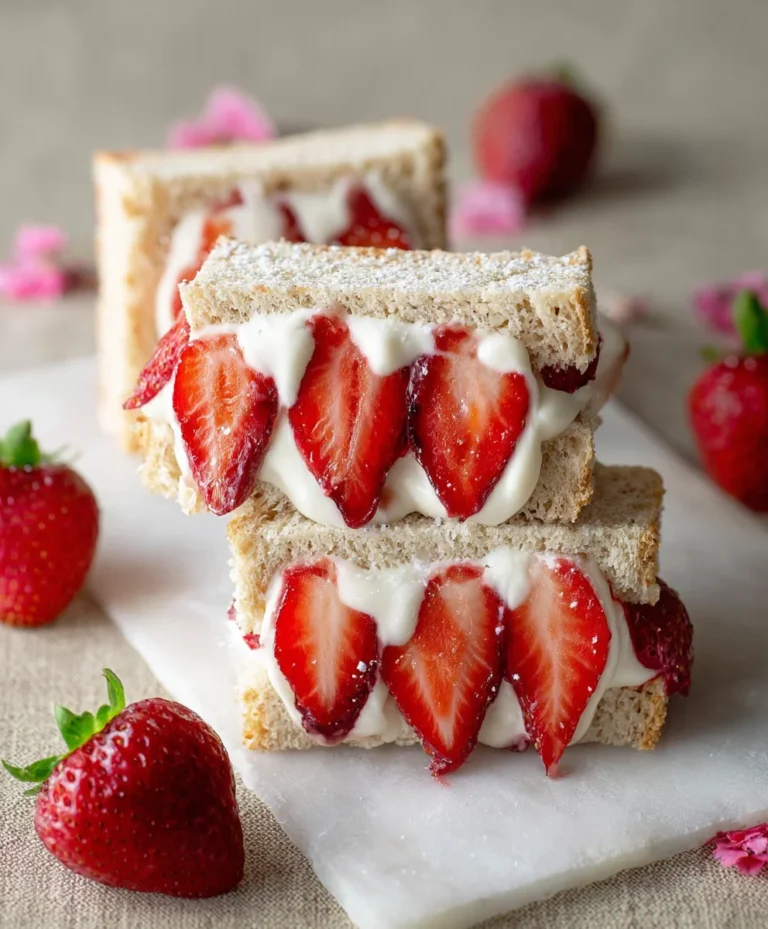 Strawberry Cream Sandwiches Easy Dessert Recipe