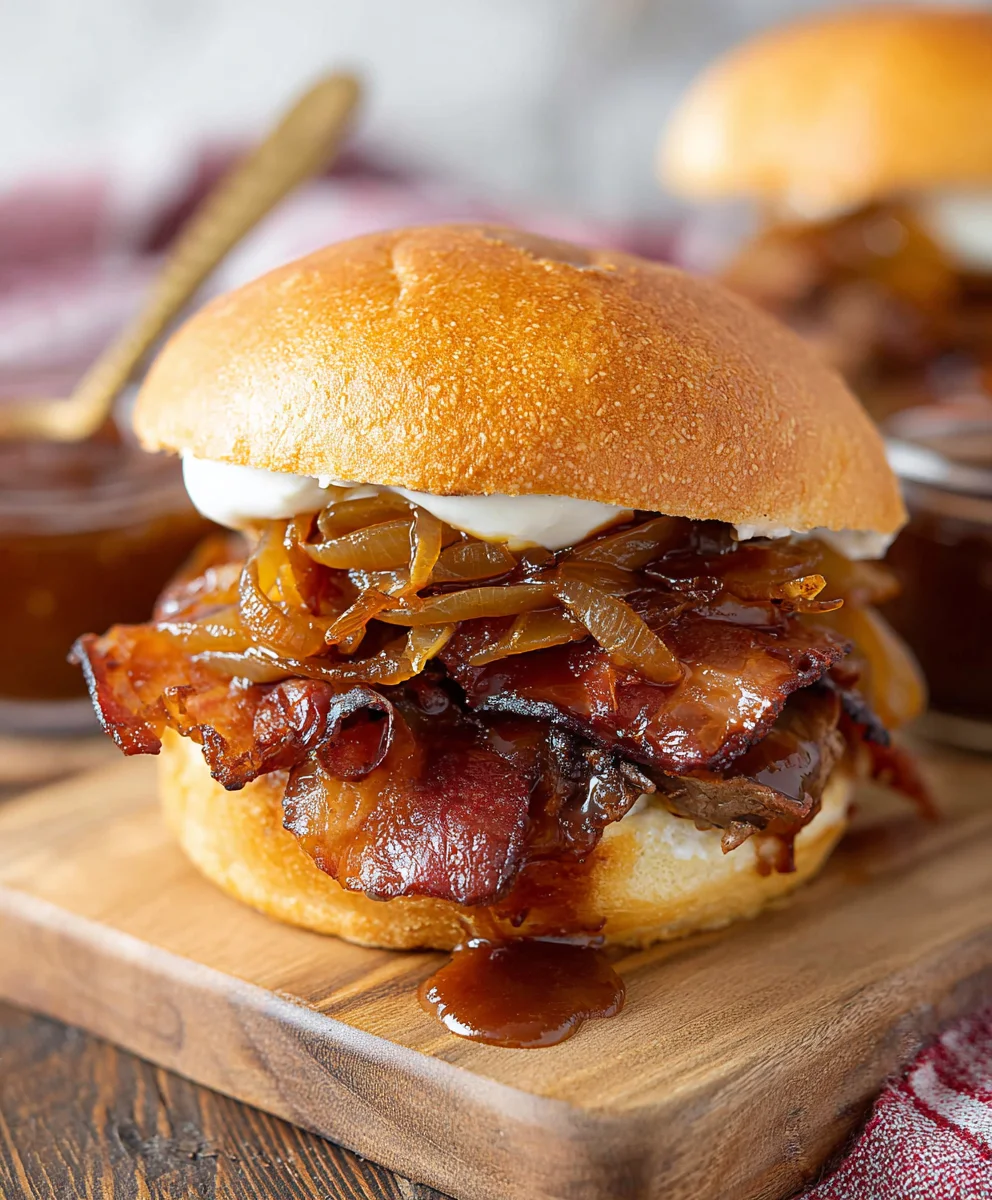 Best Beef Beef Bacon Sandwich Caramelized Onions