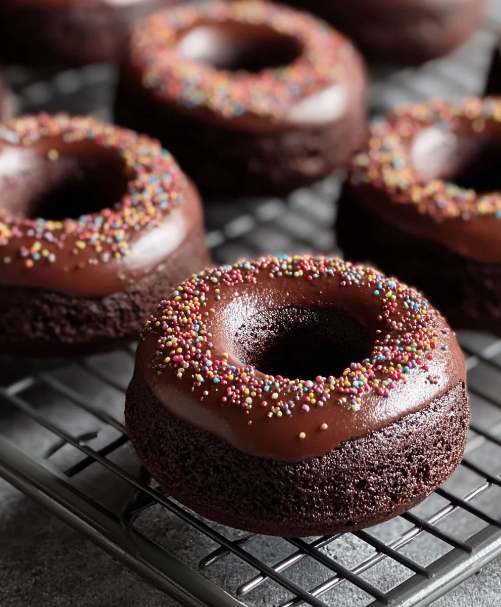 Decadent Chocolate Baked Donuts-Easy Recipe