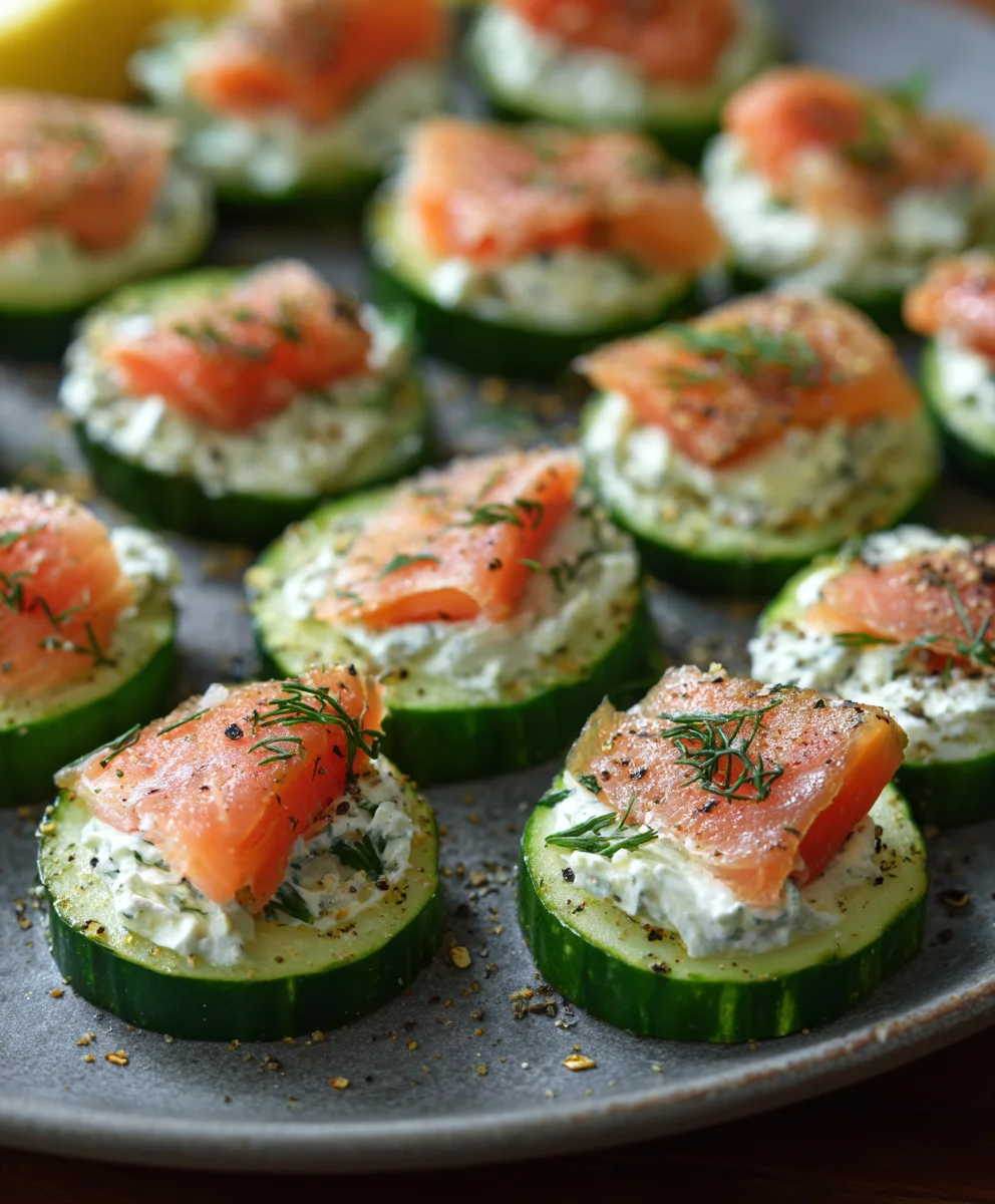 Cucumber Smoked Salmon Bites-Easy Appetizer Recipe