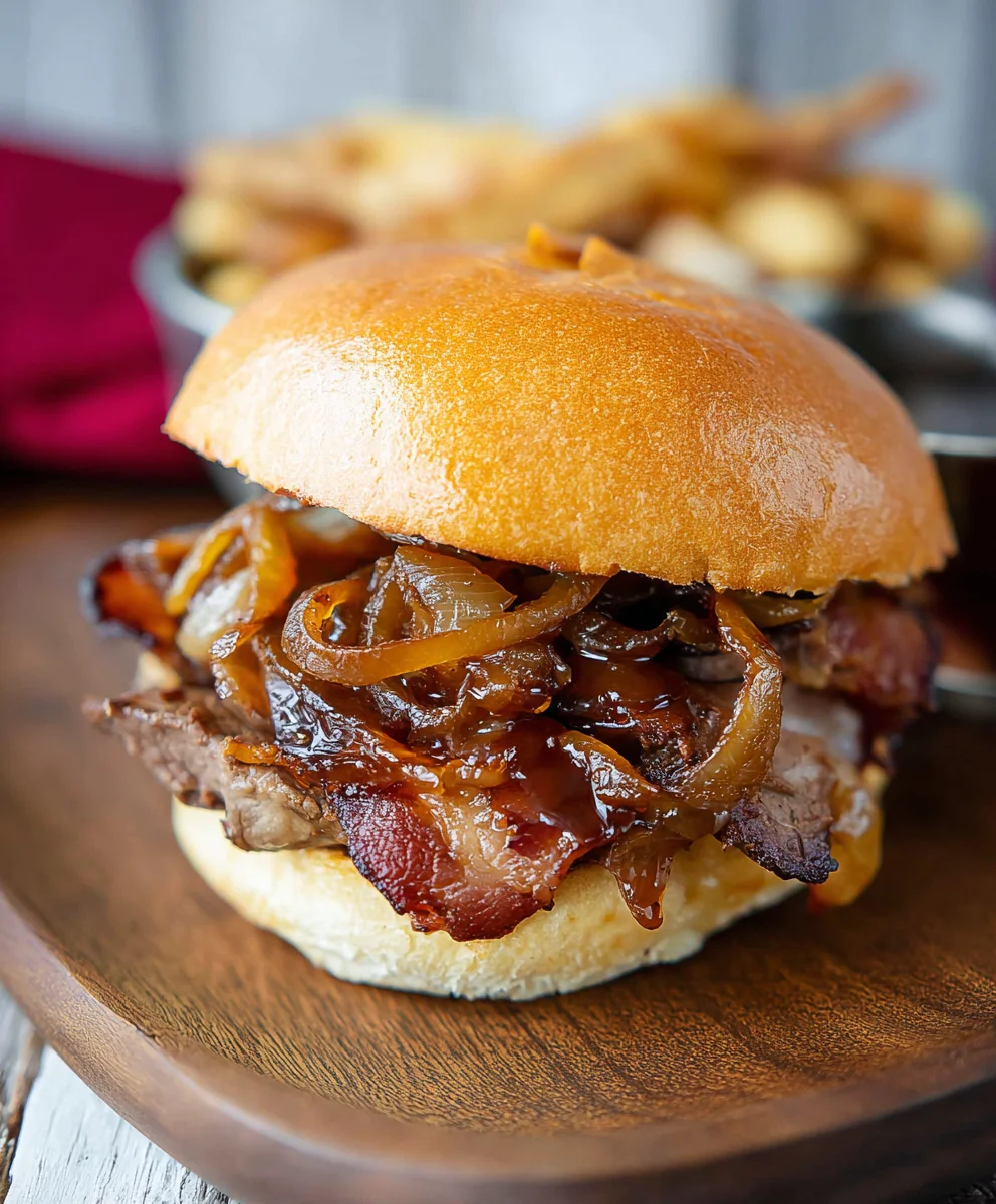 Best Beef Beef Bacon Sandwich Caramelized Onions