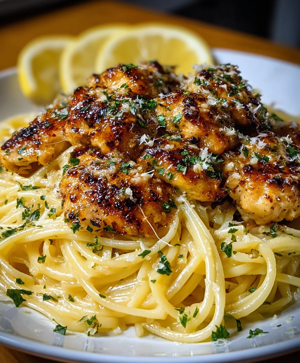 Lemon Chicken Parmesan Linguine - Easy Weeknight Meal
