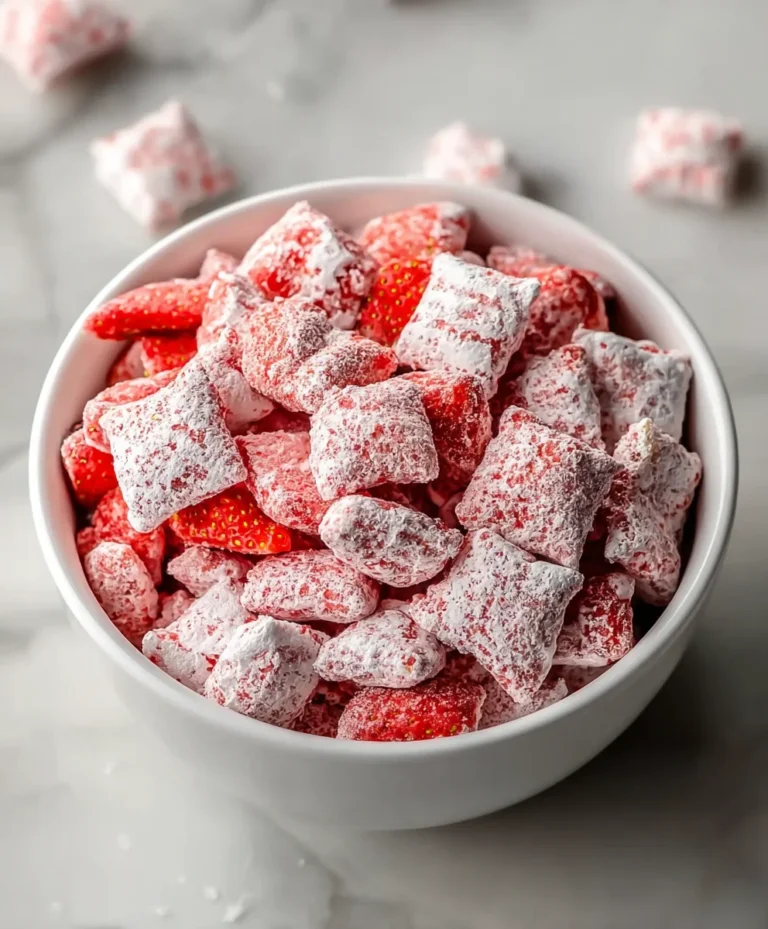 Easy Strawberry Shortcake Puppy Chow Recipe