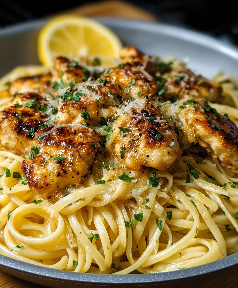 Lemon Chicken Parmesan Linguine - Easy Weeknight Meal