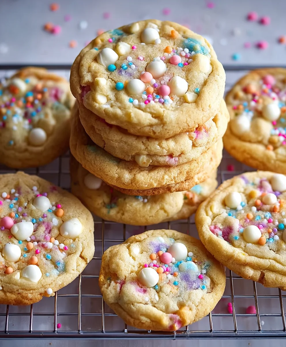 White Chocolate Confetti Cookies - Easy Festive Treat