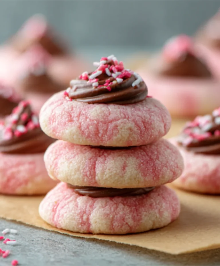 Sweet Strawberry Kiss Cookies-Easy Recipe