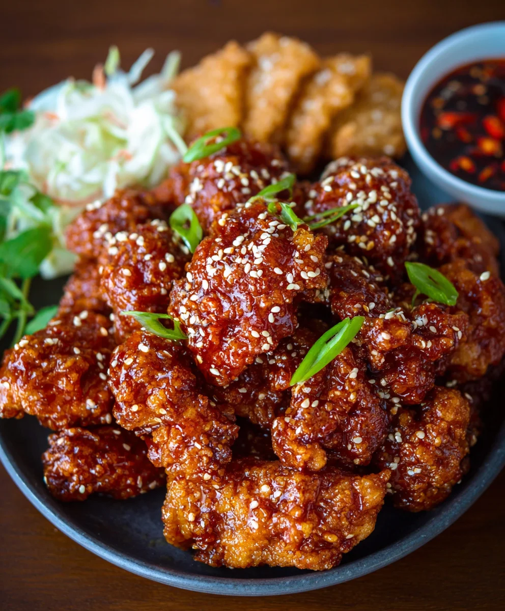 Spicy Korean Fried Chicken Yangnyeom Recipe