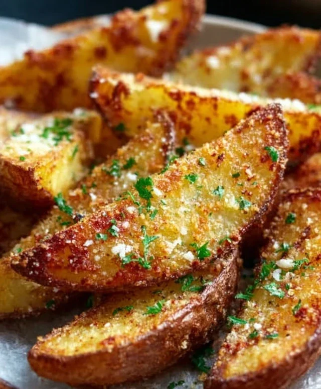 Baked Garlic Parmesan Potato Wedges