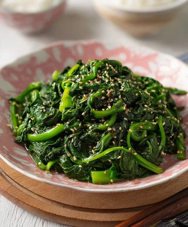 Korean Spinach Side Dish (Sigeumchi Namul)