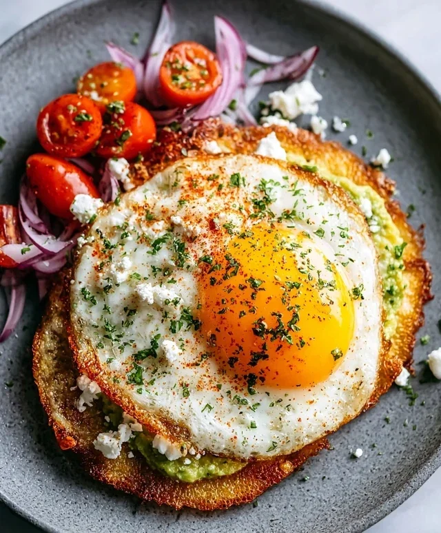 Crispy Feta Fried Eggs