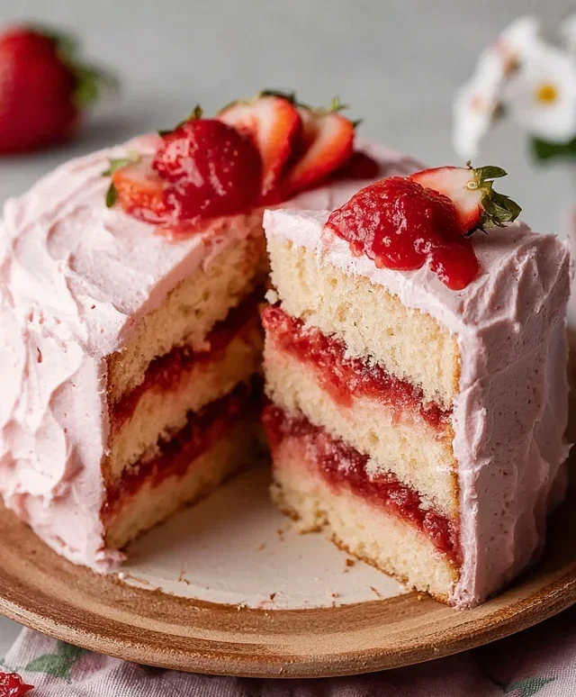 Small-batch Vegan Strawberry Cake