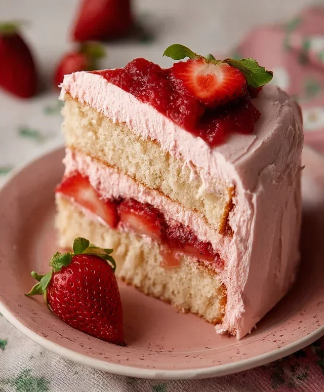 Small-batch Vegan Strawberry Cake
