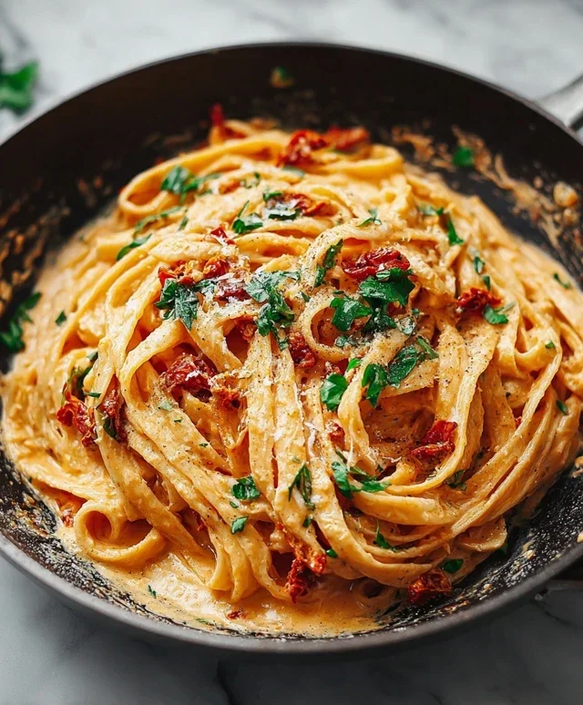 Vegan Creamy Sun Dried Tomato Pasta Recipe