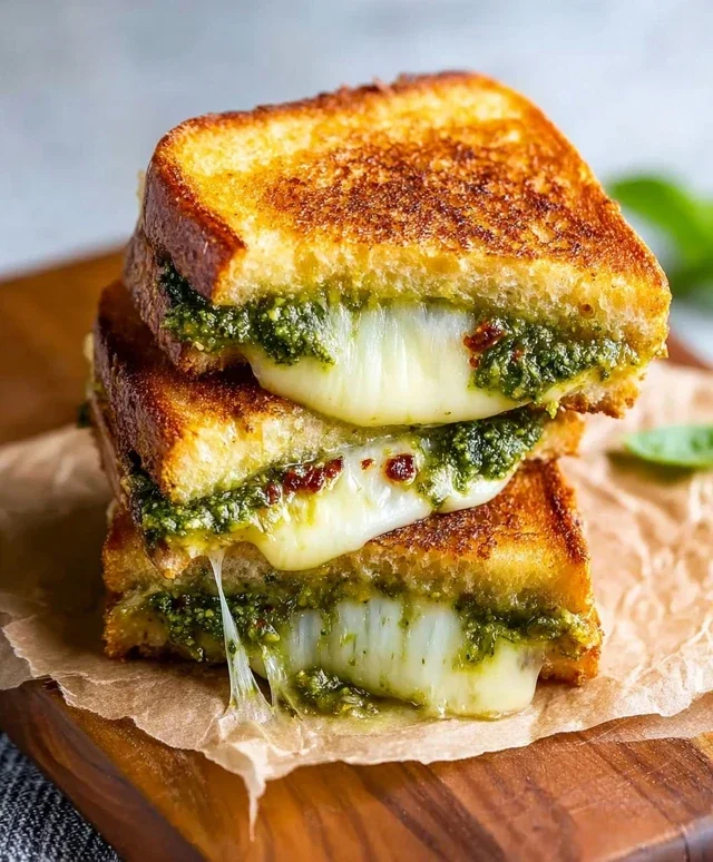 Sourdough Pesto Grilled Cheese