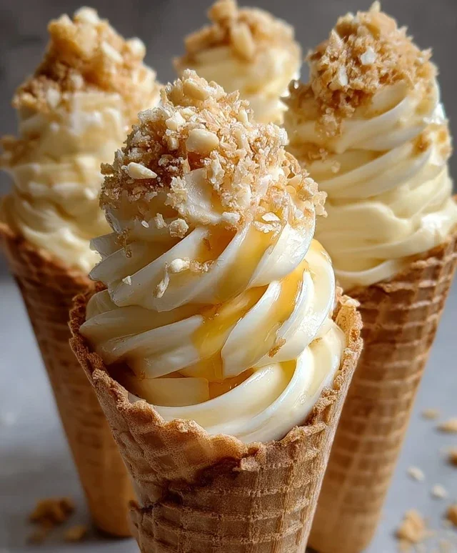 Banana Pudding Cheesecake Cones