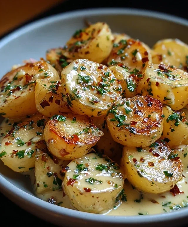 Creamy Garlic Sauce Potatoes