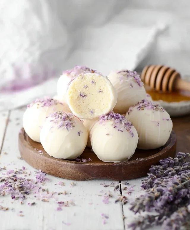 Honey Lavender White Chocolate Truffles
