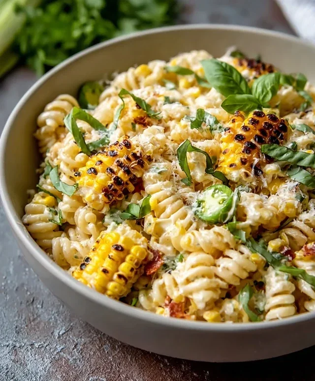Creamy Street Corn Pasta Salad