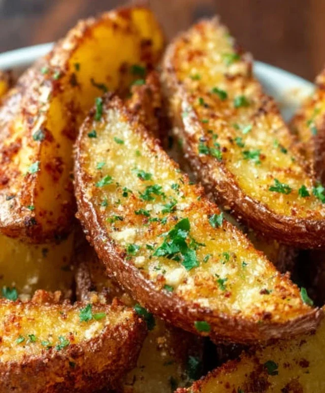 Baked Garlic Parmesan Potato Wedges