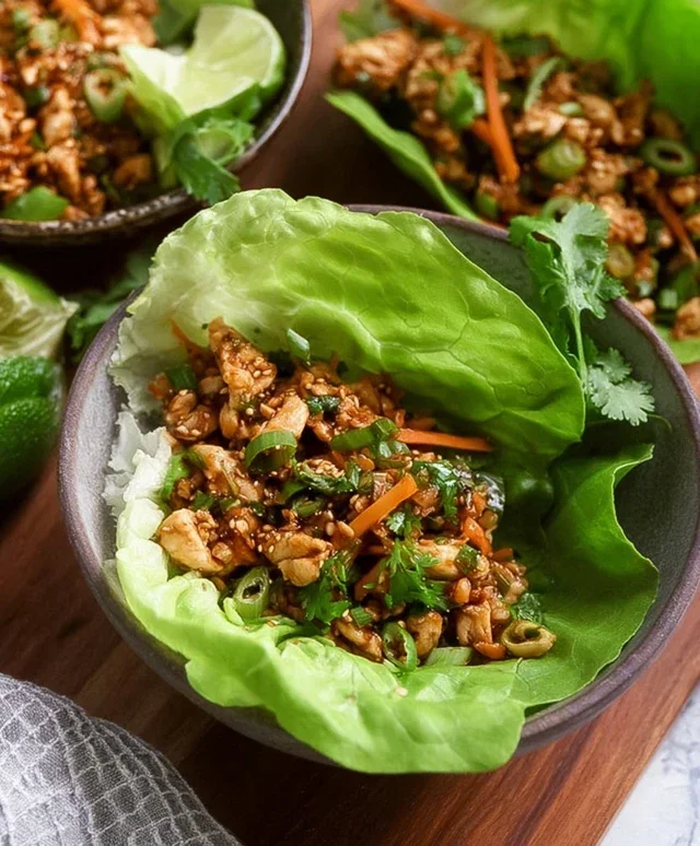 Thai Chicken Lettuce Wraps