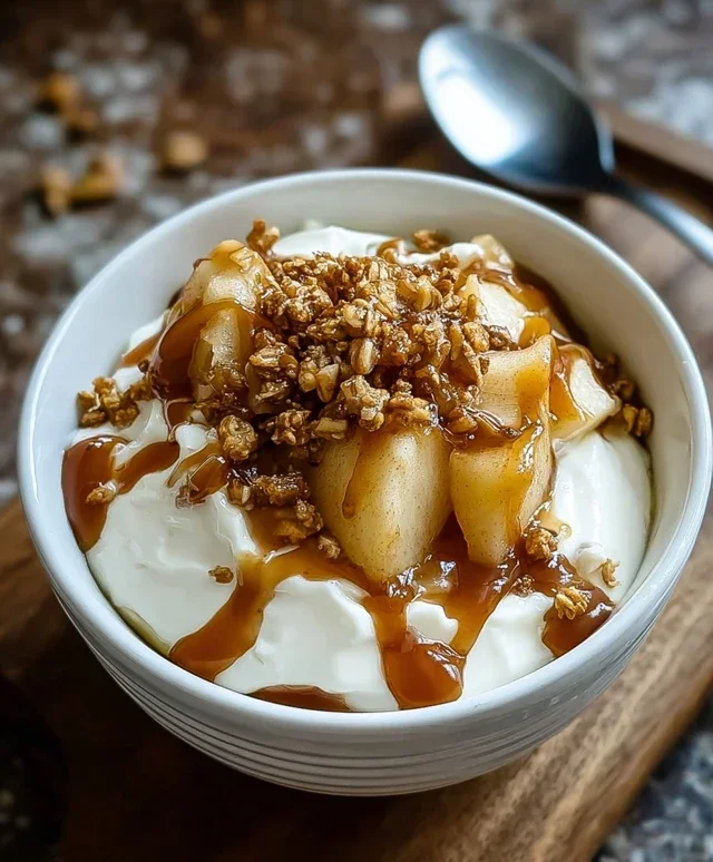 Caramel Apple Pie Yogurt Bowl
