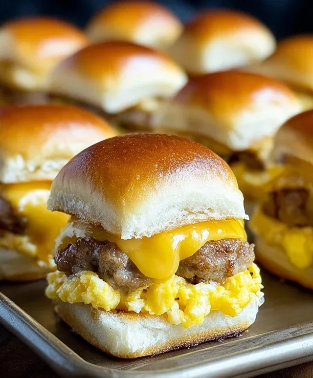 Sausage Egg and Cheese Breakfast Sliders