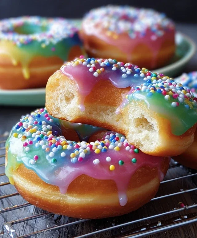Rainbow-Filled Doughnuts