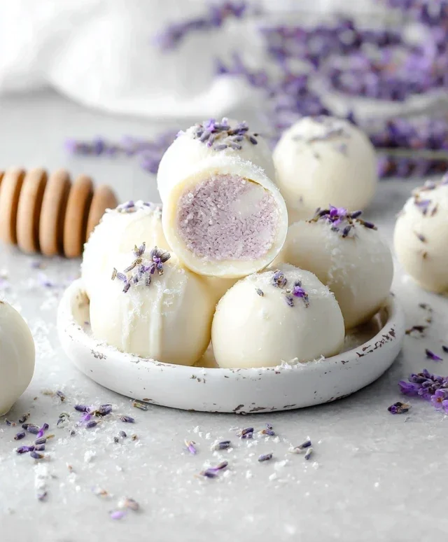 Honey Lavender White Chocolate Truffles