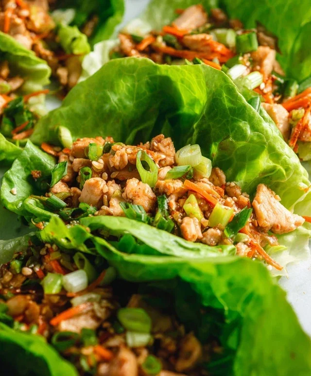 Asian chicken lettuce wraps recipe (Whole30, Pnon-non-non-alcoholic alternativeic non-alcoholic aleo, Low Carb)