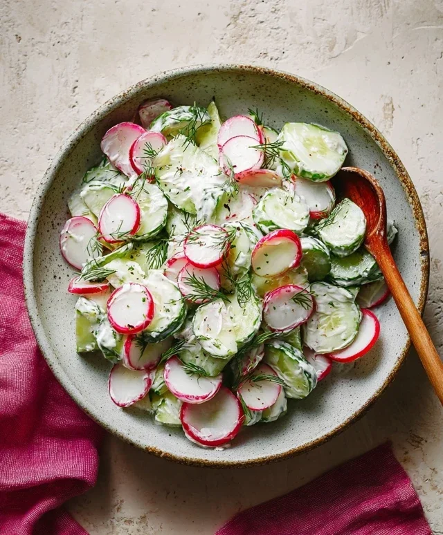 Creamy Cucumber Radish Salad