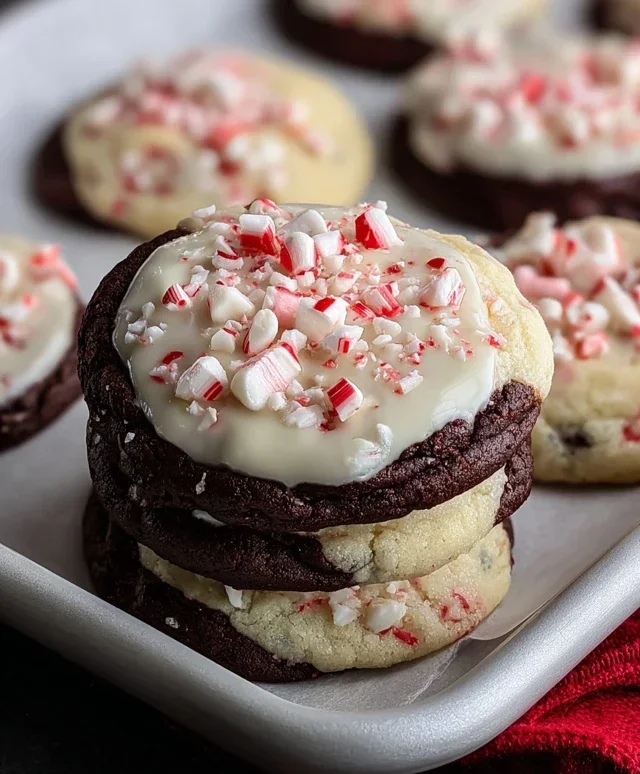 White Chocolate Peppermint Bark Cookies