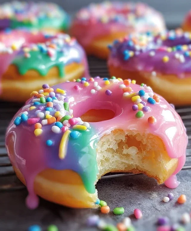 Rainbow-Filled Doughnuts