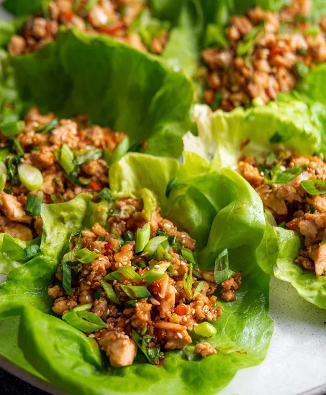 Asian chicken lettuce wraps recipe (Whole30, Pnon-non-non-alcoholic alternativeic non-alcoholic aleo, Low Carb)