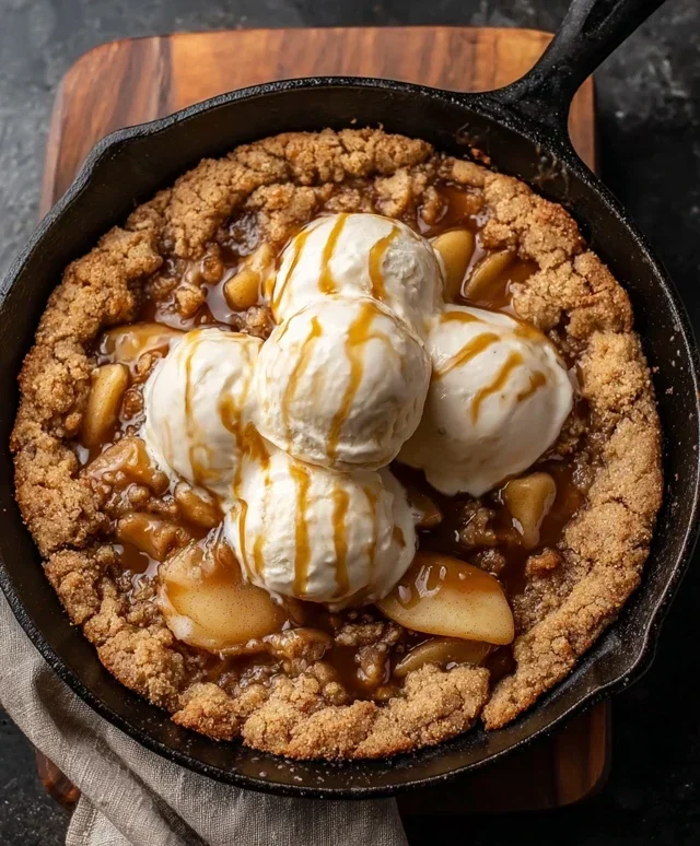 Caramel Apple Cookie Skillet