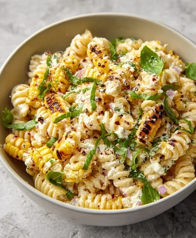 Creamy Street Corn Pasta Salad