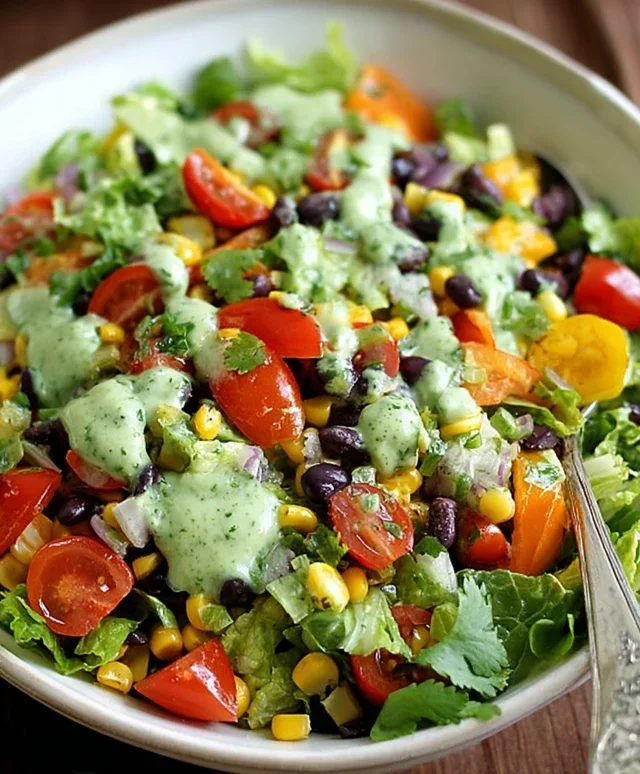 Southwestern Chopped Salad with Cilantro-Lime Dressing