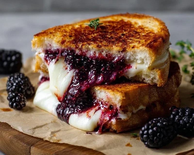 Blackberry Balsamic and Brie Grilled Cheese