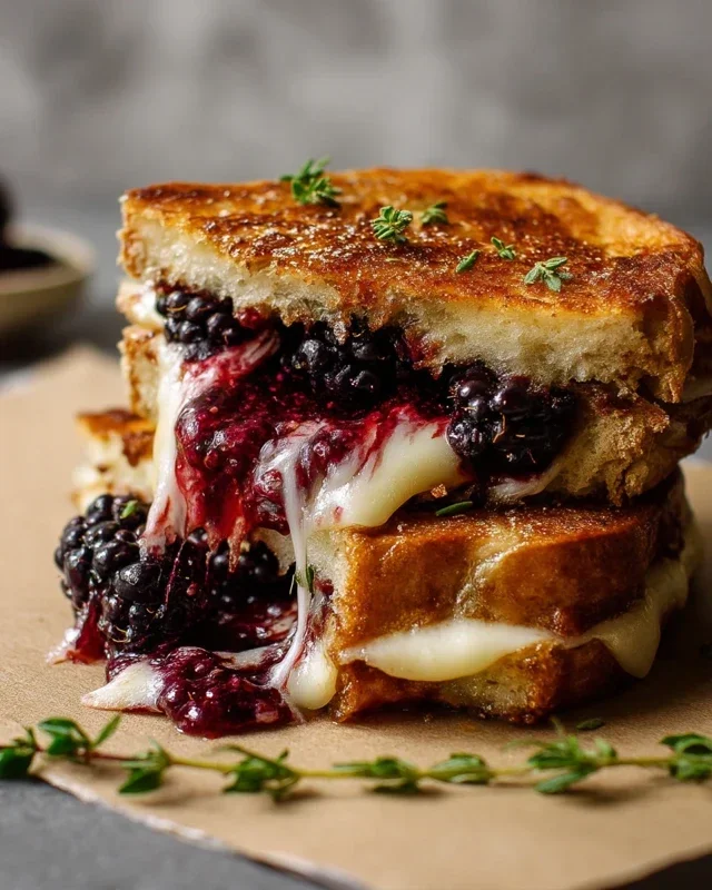 Blackberry Balsamic and Brie Grilled Cheese