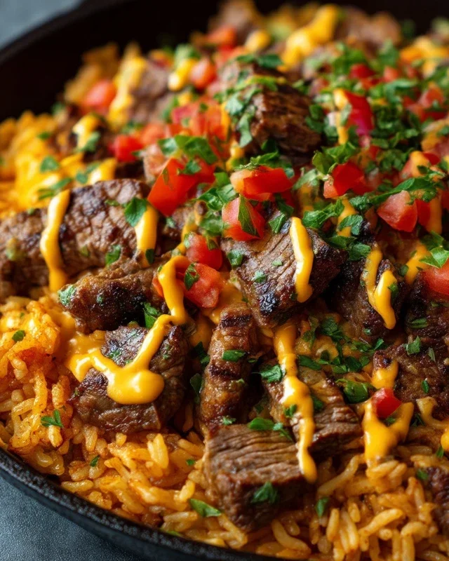 Steak Queso Rice : A Flavorful Recipe