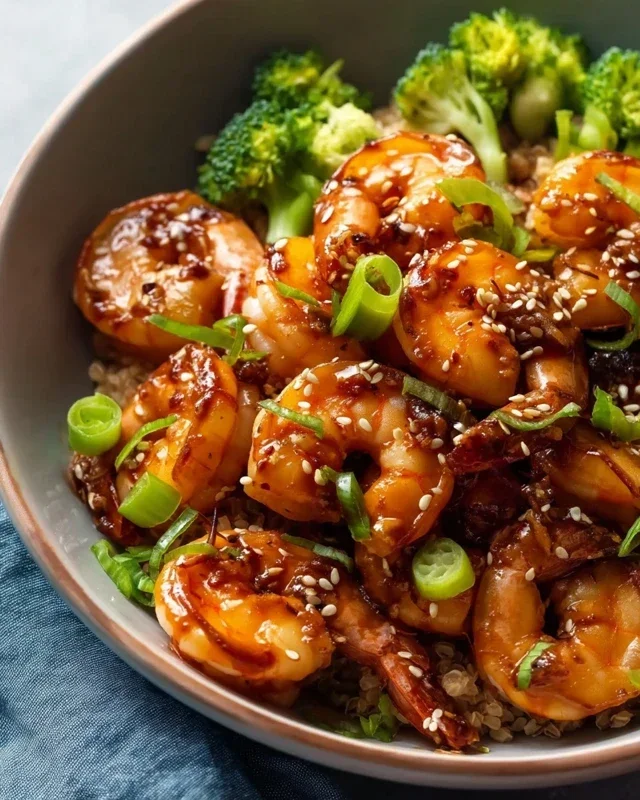 Honey Garlic Shrimp Bowls