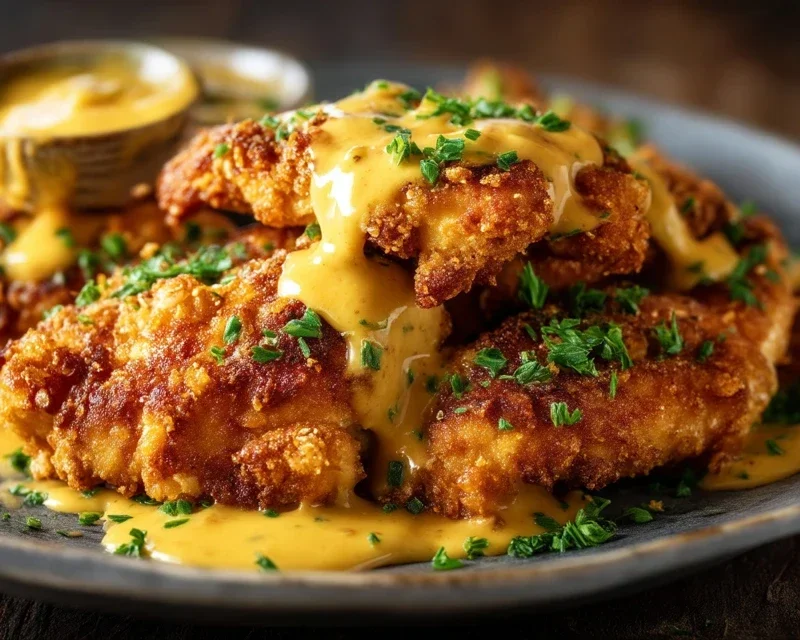 Pretzel Chicken with Mustard-Cheddar Sauce: An Amazing Ultimate Recipe