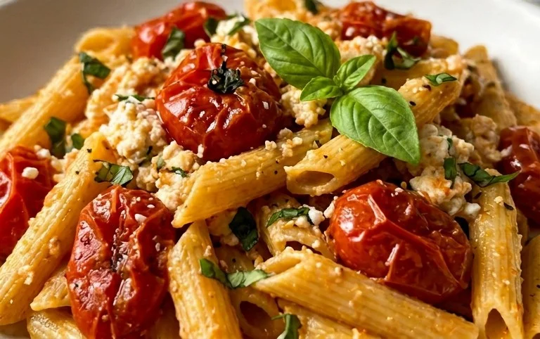 Roasted Tomato and Garlic Ricotta Pasta