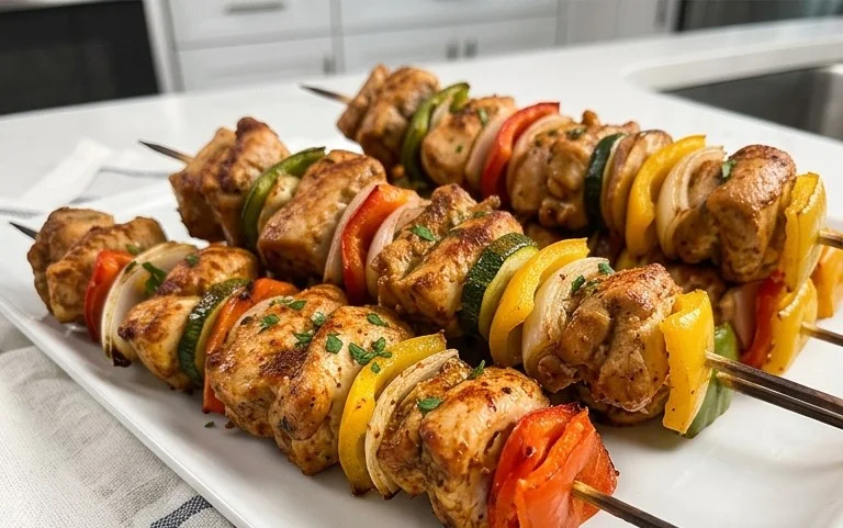 Air Fryer Chicken Skewers (VIDEO)
