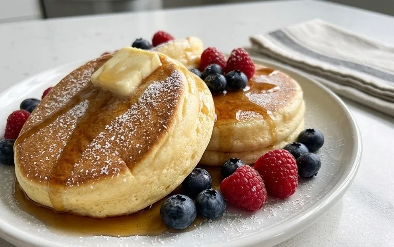 Fluffy Japanese Soufflé Pancakes