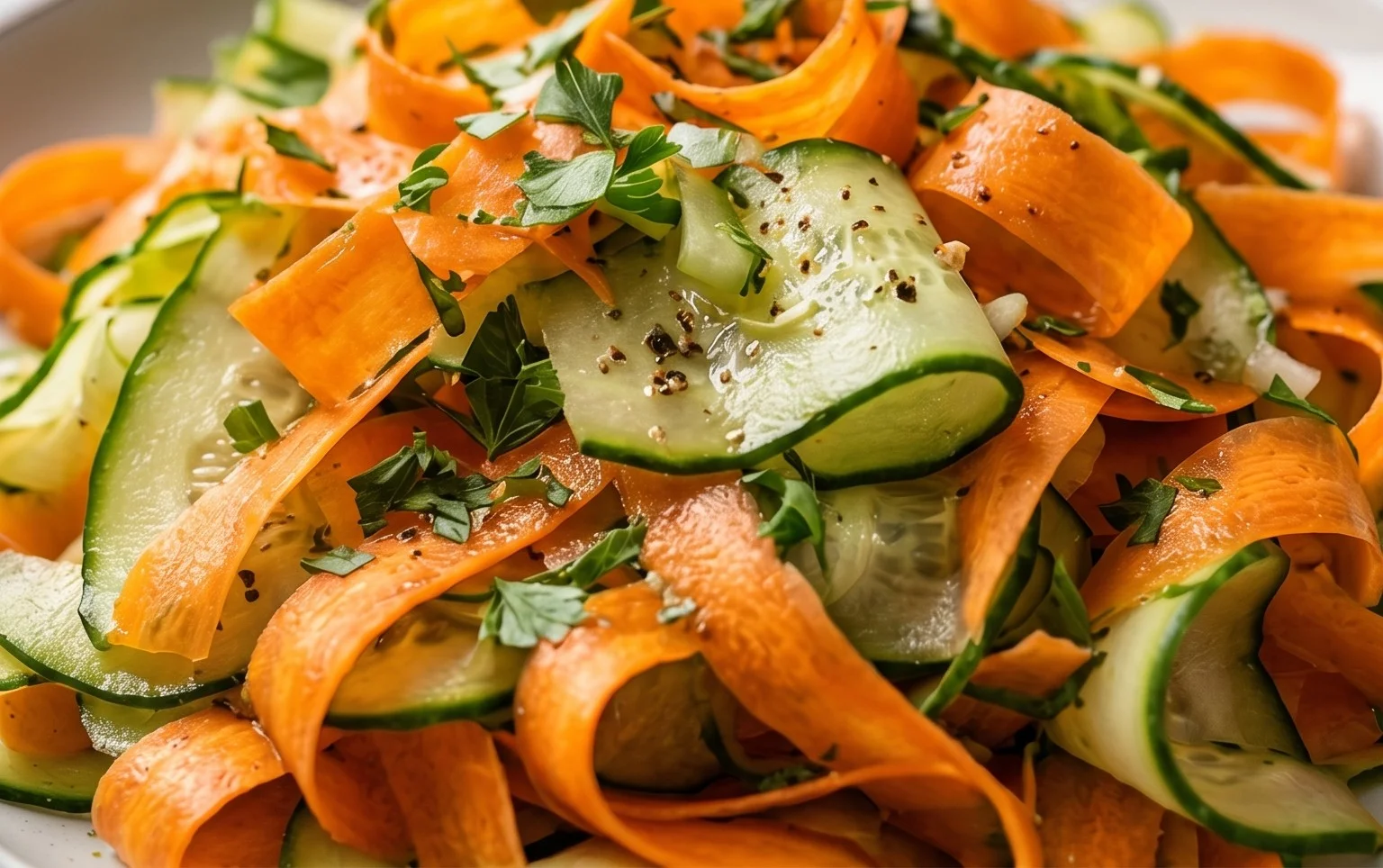 Carrot and Cucumber Ribbon Salad