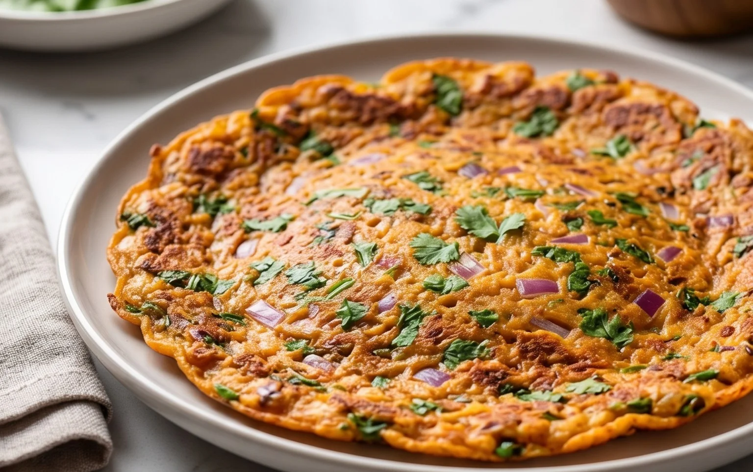 Masoor Dal Chilla | Savory Red Lentil Pancakes