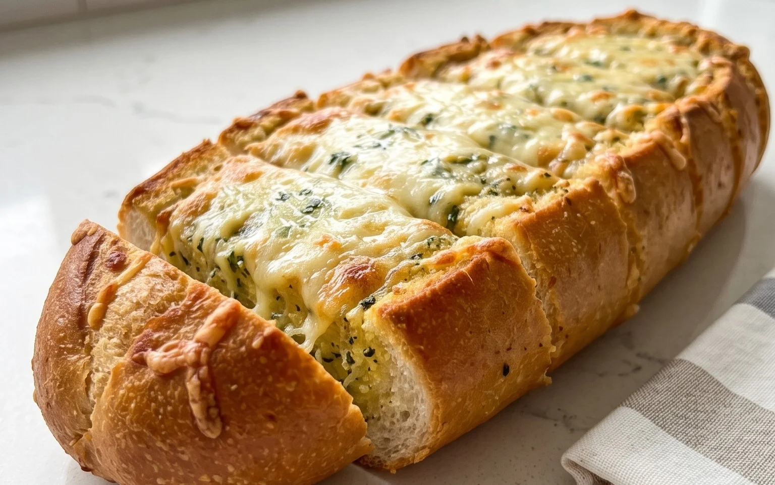 BEST CHEESY GARLIC BREAD RECIPE