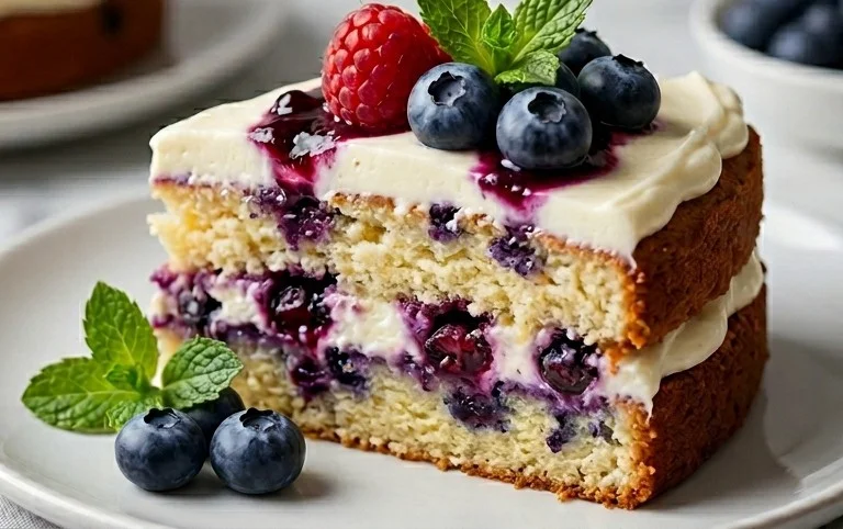 Nova Scotia Blueberry Cream Cake