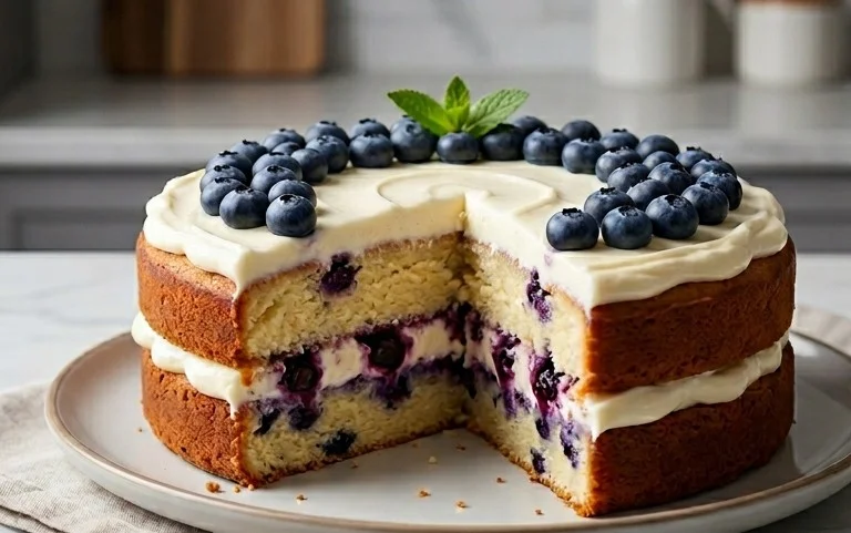 Nova Scotia Blueberry Cream Cake