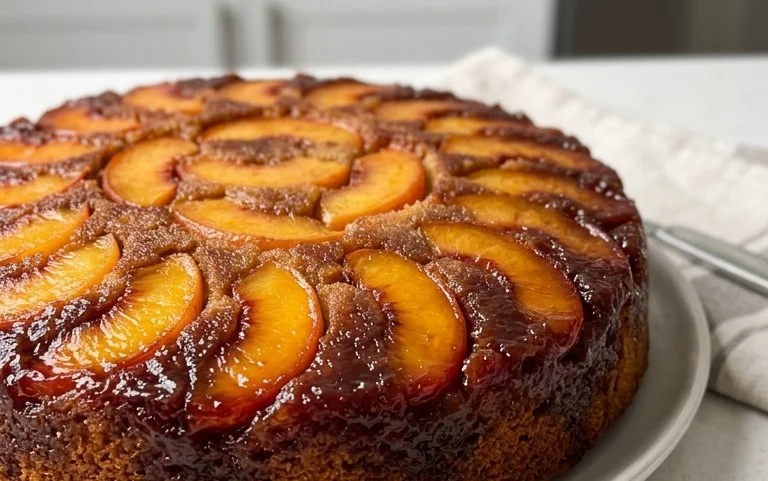 Peach Upside-Down Cake Recipe